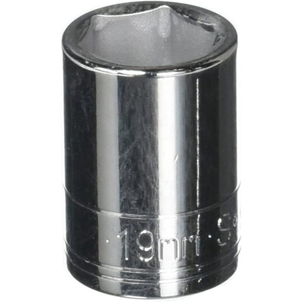 Drive 12-Point Metric Standard Chrome Socket SK Professional Tools 48019 1/2 in 19mm Cold Forged Steel Socket with SuperKrome Finish Made in USA Drive 12-Point Metric Standard Chrome Socket SK Professional Tools 48019 1/2 in 19mm Cold Forged Steel Socket with SuperKrome Finish Made in USA